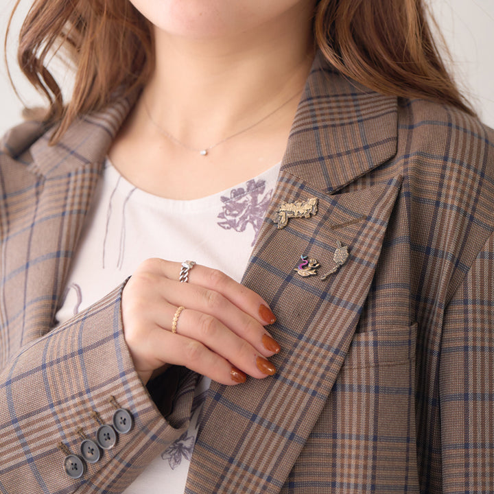 古地図ピンバッジ/天使/東インド図(1643~1650年)