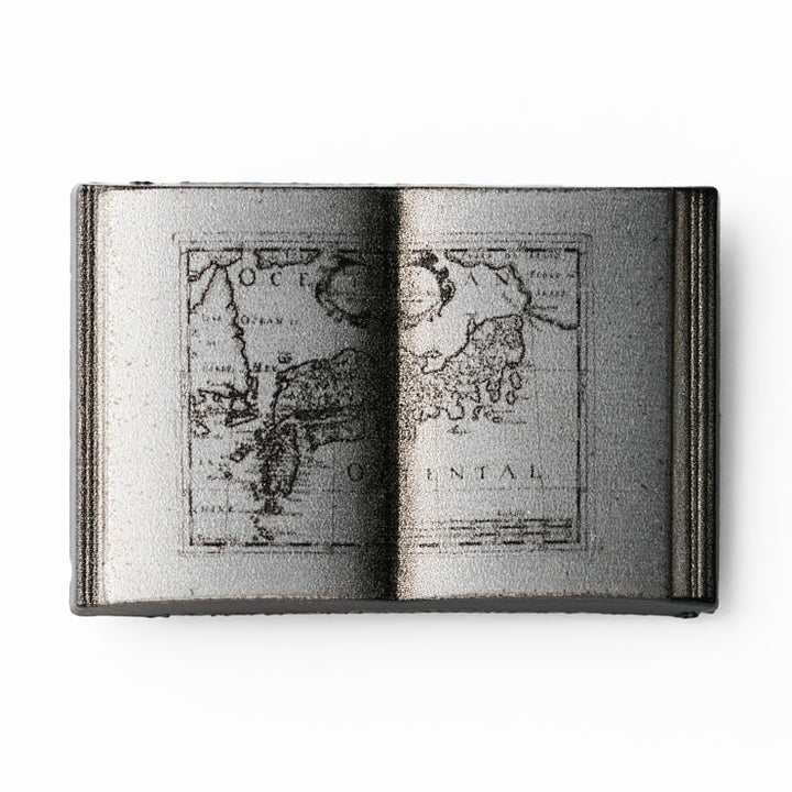古地図ピンバッジ/本型/日本図(1652年)