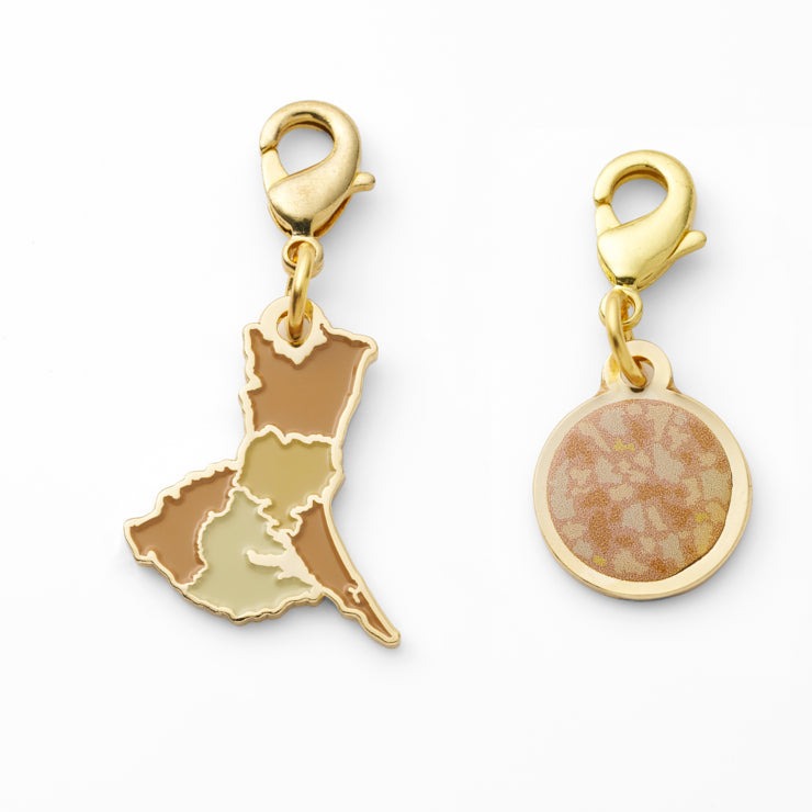 47palette メタルチャーム(2種)/08茨城県｜地図グッズ｜Map Design