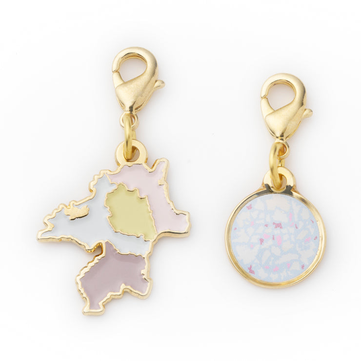 47palette メタルチャーム(2種)/40福岡県｜地図グッズ｜Map Design