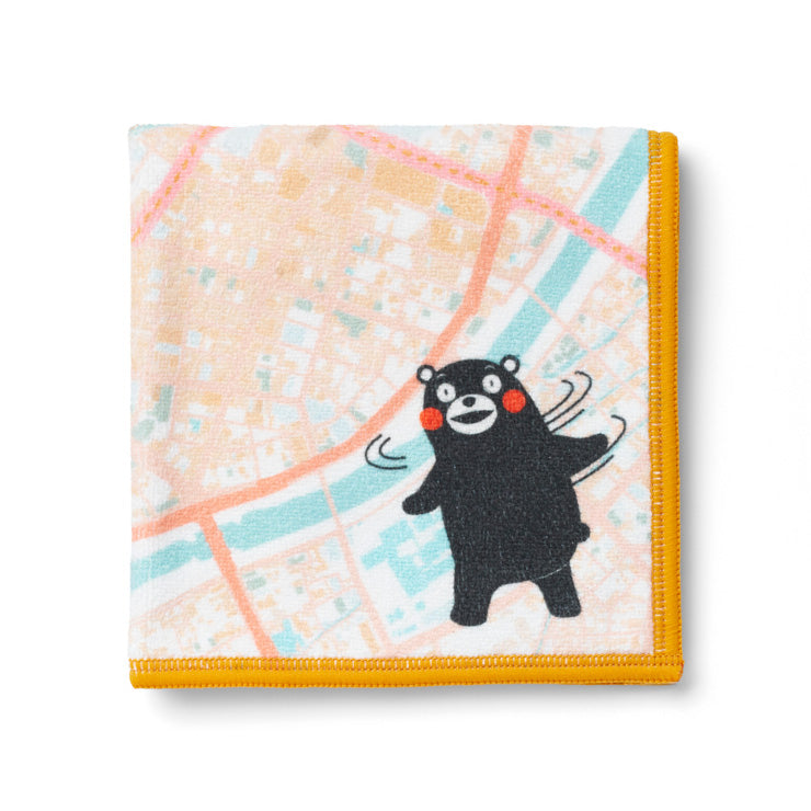 タオルハンカチ/くまモンVer.（熊本城）｜地図グッズ｜Map Design