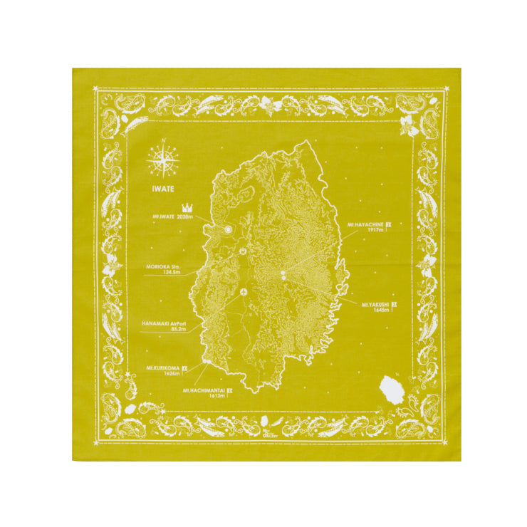 バンダナ/岩手県｜地図グッズ｜Map Design GALLERYオンラインストア