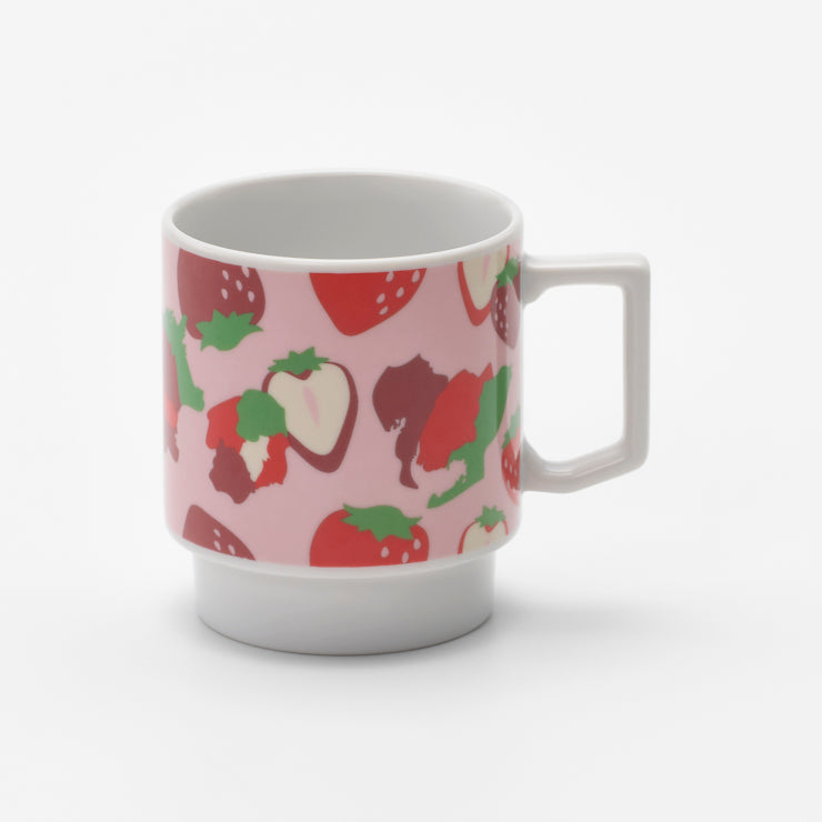 美濃焼マグカップ/フルーツ いちご｜地図グッズ｜Map Design GALLERY