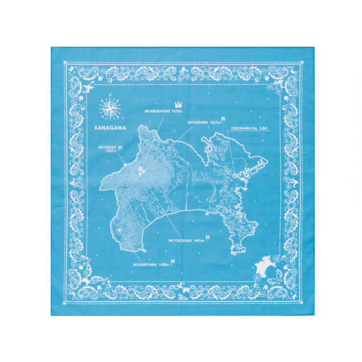 バンダナ/神奈川県｜地図グッズ｜Map Design GALLERYオンラインストア