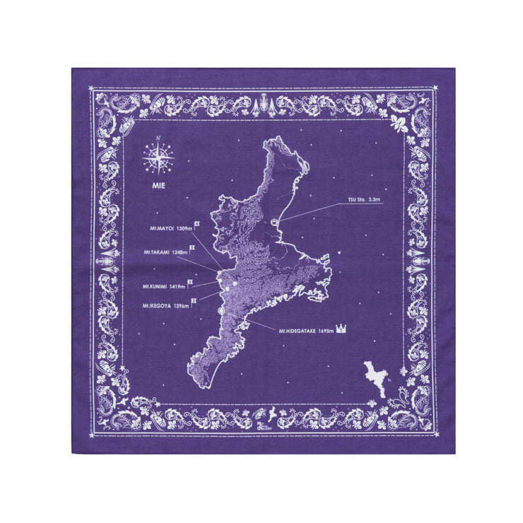 バンダナ/三重県｜地図グッズ｜Map Design GALLERYオンラインストア