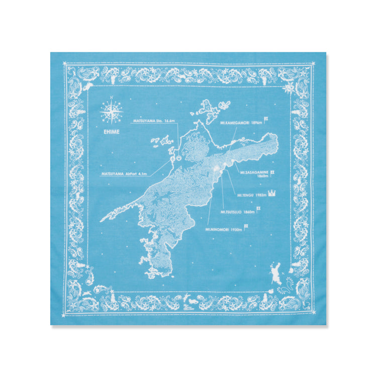 バンダナ/愛媛県｜地図グッズ｜Map Design GALLERYオンラインストア