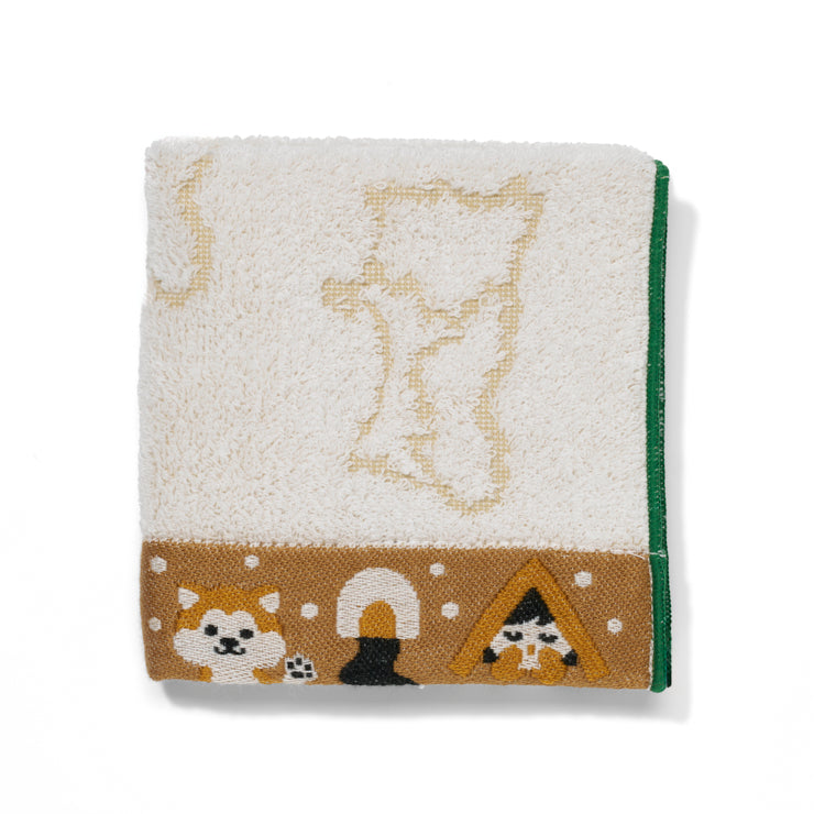 ジャカード織タオルハンカチ/秋田県｜地図グッズ｜Map Design GALLERY