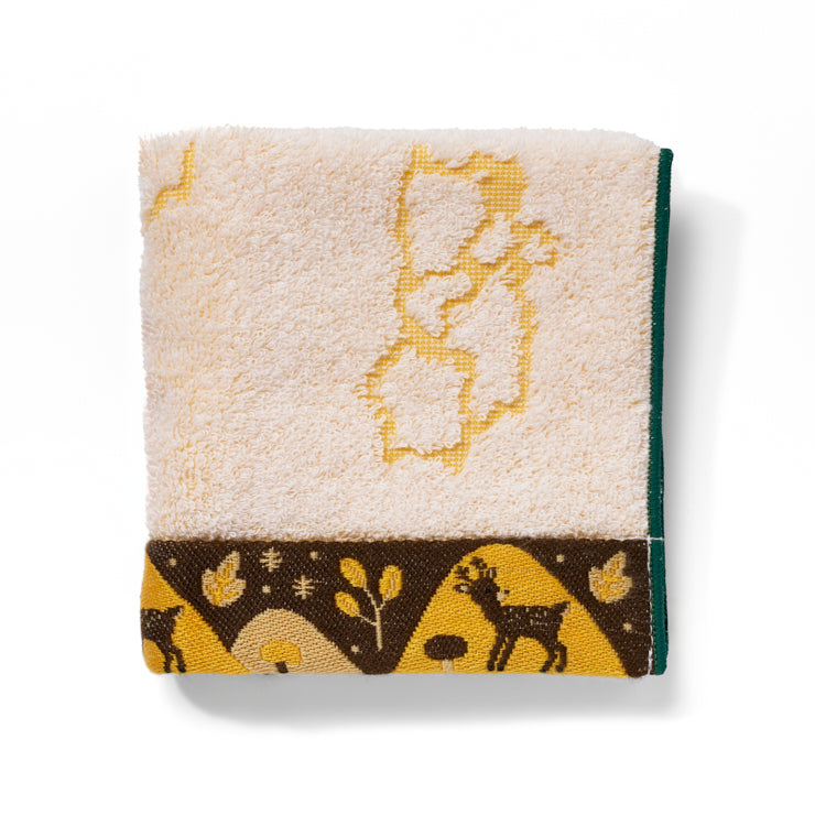 ジャカード織タオルハンカチ/奈良県｜地図グッズ｜Map Design GALLERY