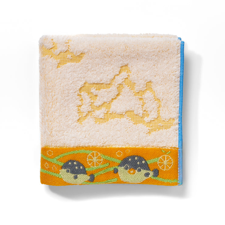 ジャカード織タオルハンカチ/山口県｜地図グッズ｜Map Design GALLERY