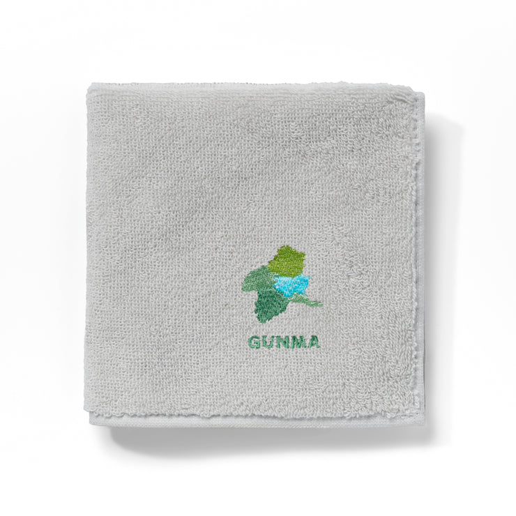 47palette タオルハンカチ(ライトグレー)/10 群馬県｜地図グッズ｜Map
