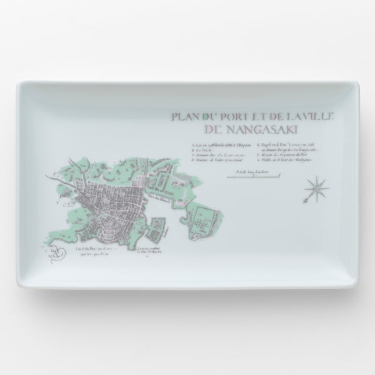 古ちず】長皿/出島 ｜地図グッズ｜Map Design GALLERYオンライン