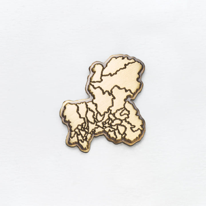 47都道府県ピンバッジ/21岐阜県 ゴールド/シルバー