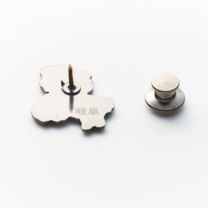 47都道府県ピンバッジ/21岐阜県 ゴールド/シルバー