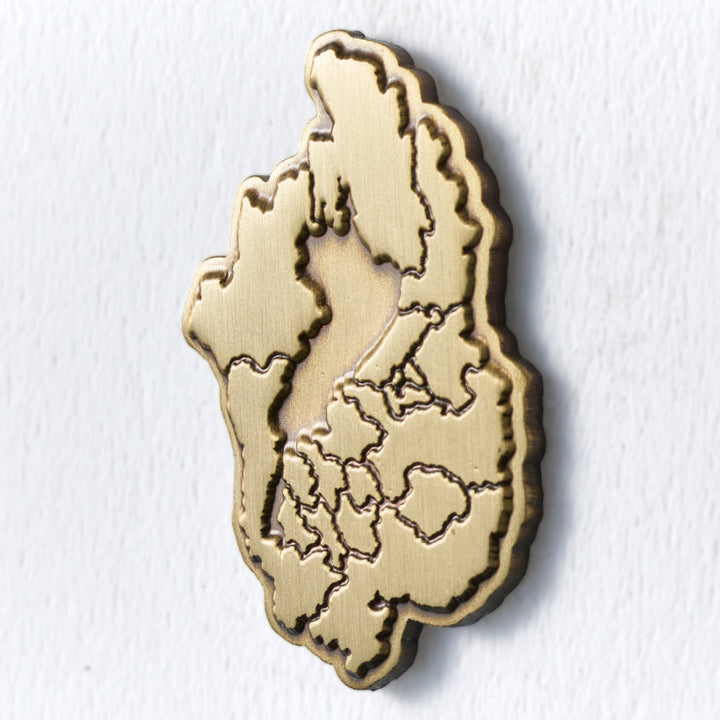 47都道府県ピンバッジ/25滋賀県 ゴールド/シルバー