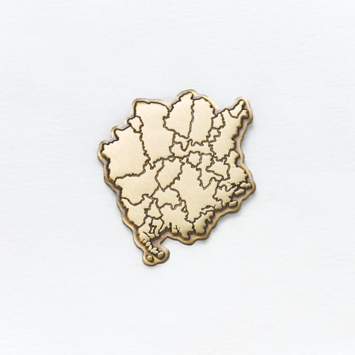 47都道府県ピンバッジ/33岡山県 ゴールド/シルバー