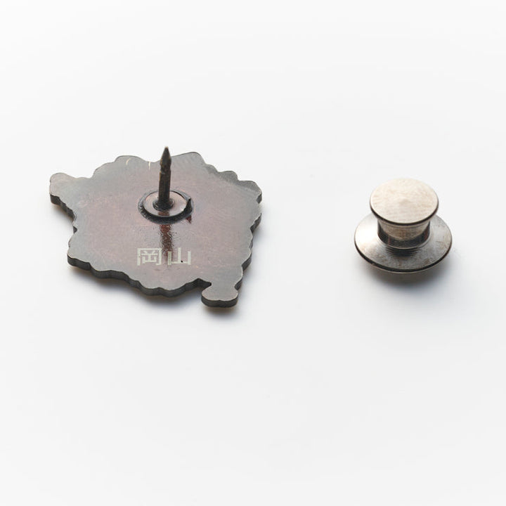 47都道府県ピンバッジ/33岡山県 ゴールド/シルバー