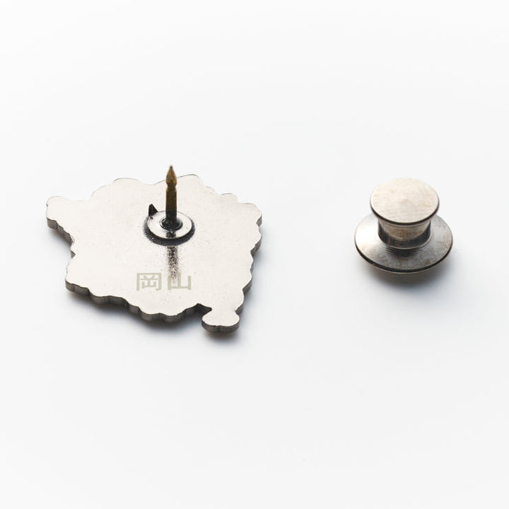 47都道府県ピンバッジ/33岡山県 ゴールド/シルバー