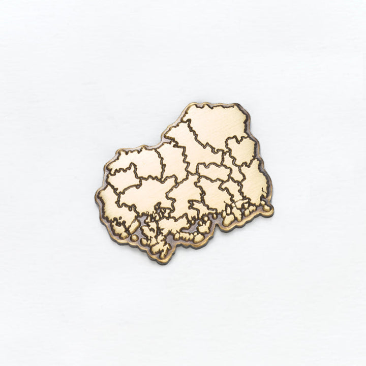 47都道府県ピンバッジ/34広島県 ゴールド/シルバー