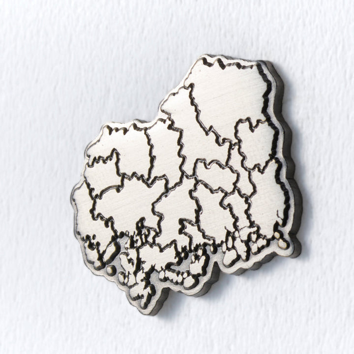 47都道府県ピンバッジ/34広島県 ゴールド/シルバー