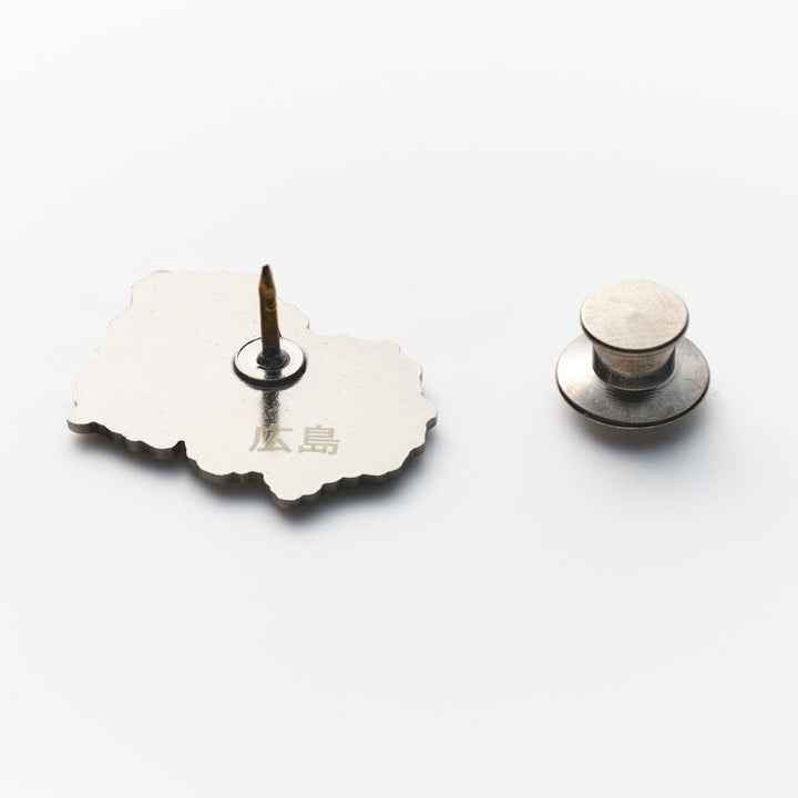 47都道府県ピンバッジ/34広島県 ゴールド/シルバー