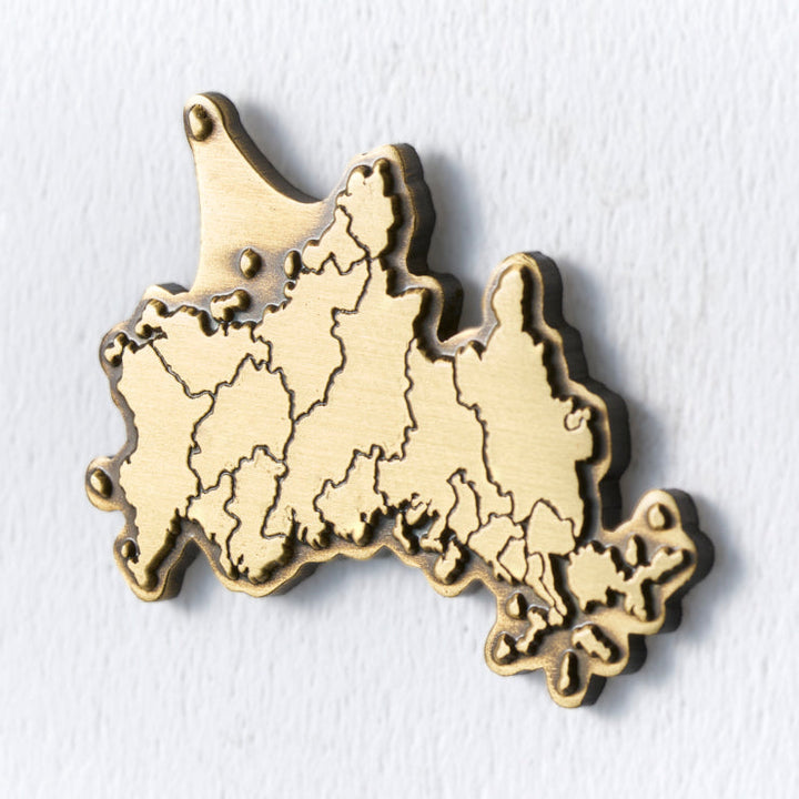 47都道府県ピンバッジ/35山口県 ゴールド/シルバー