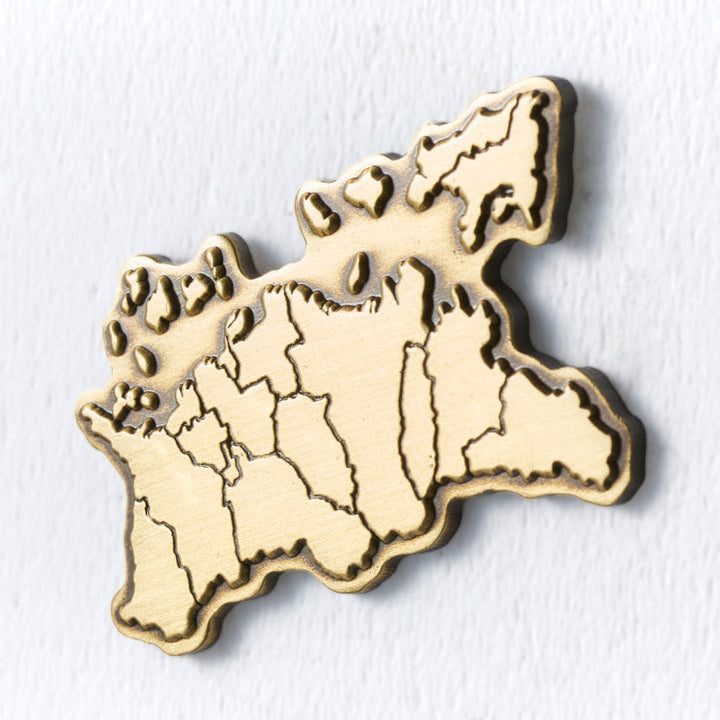 47都道府県ピンバッジ/37香川県 ゴールド/シルバー