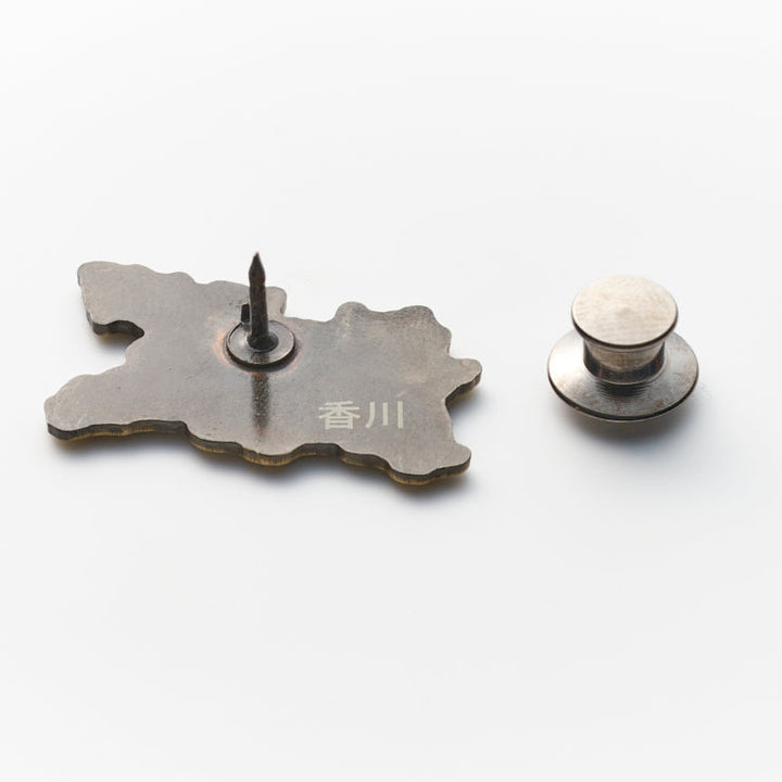 47都道府県ピンバッジ/37香川県 ゴールド/シルバー