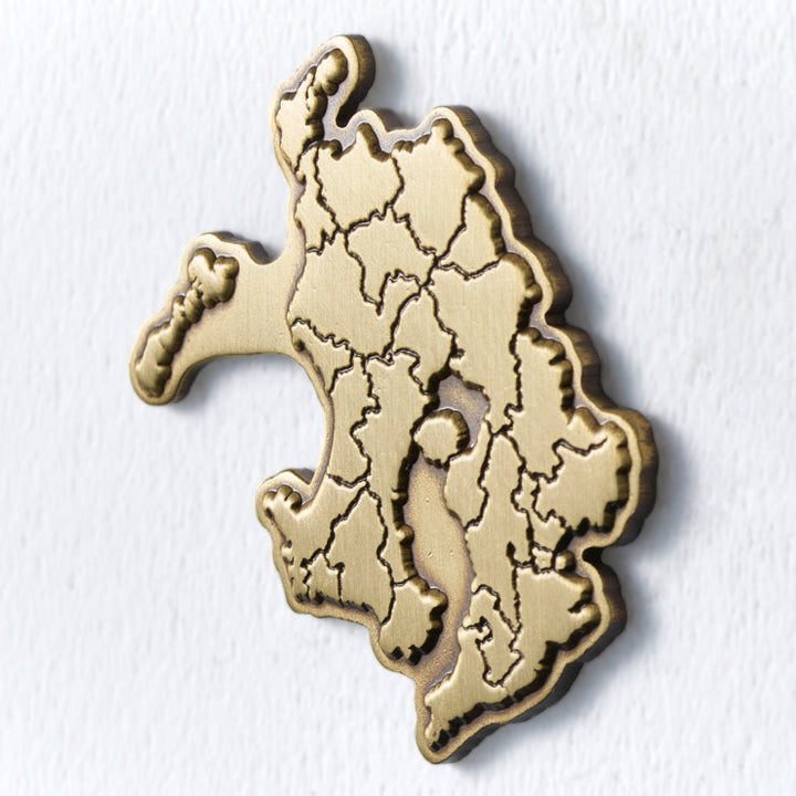 47都道府県ピンバッジ/46鹿児島県 ゴールド/シルバー