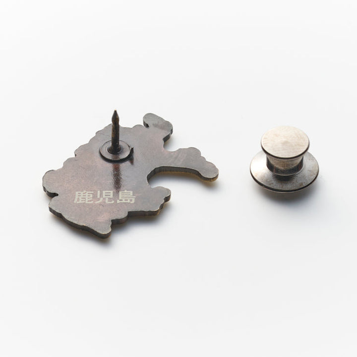 47都道府県ピンバッジ/46鹿児島県 ゴールド/シルバー