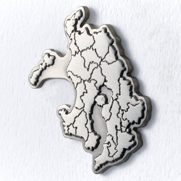 47都道府県ピンバッジ/46鹿児島県 ゴールド/シルバー