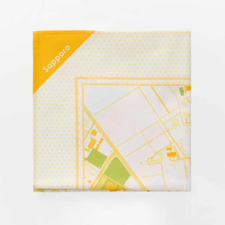 街まち】ハンカチ/札幌｜地図グッズ｜Map Design GALLERYオンライン