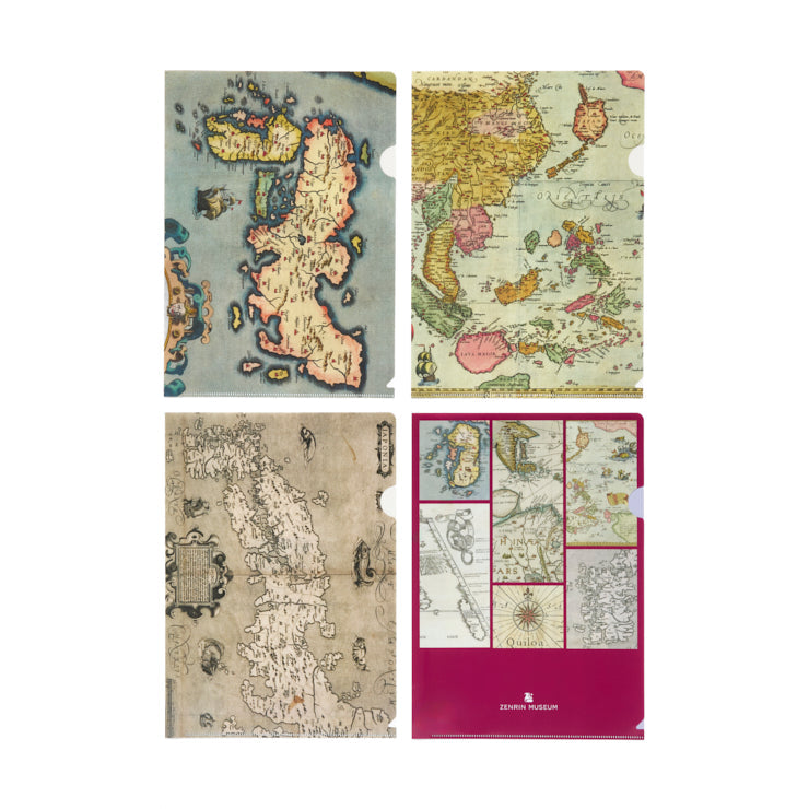 A4クリアファイル（4枚セット）/日本の変遷｜Map Design GALLERY