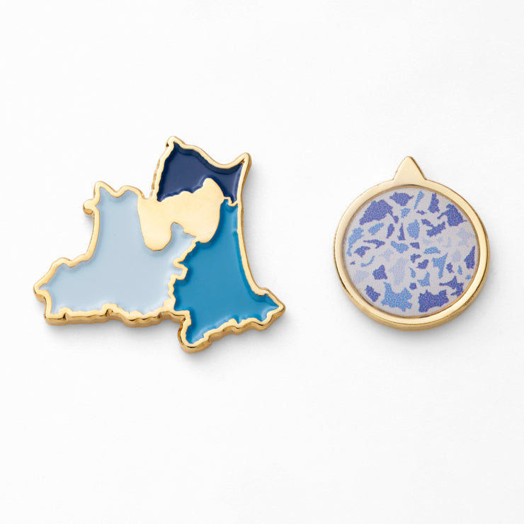 47palette カラーピンズプラス(2種)/02青森県｜地図グッズ｜Map Design