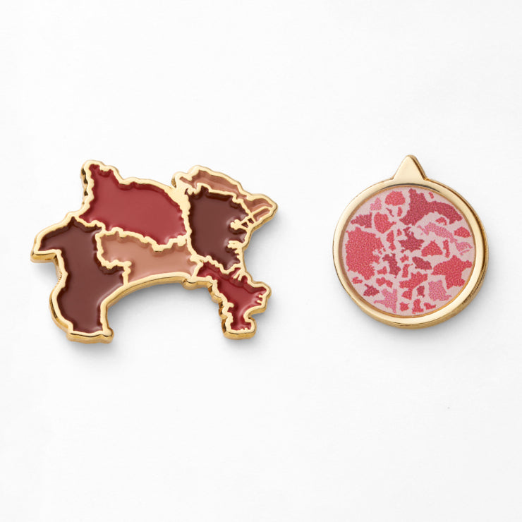 47palette カラーピンズプラス(2種)/14神奈川県｜地図グッズ｜Map