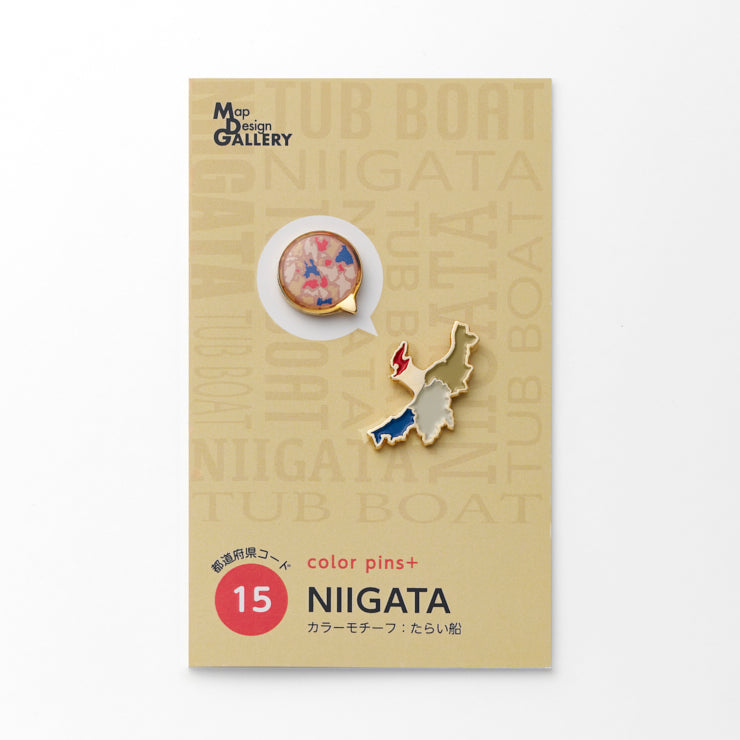 47palette カラーピンズプラス(2種)/15新潟県｜地図グッズ｜Map Design