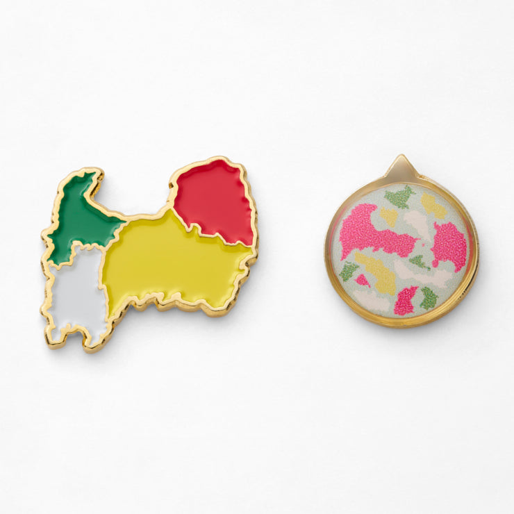 47palette カラーピンズプラス(2種)/16富山県｜地図グッズ｜Map Design