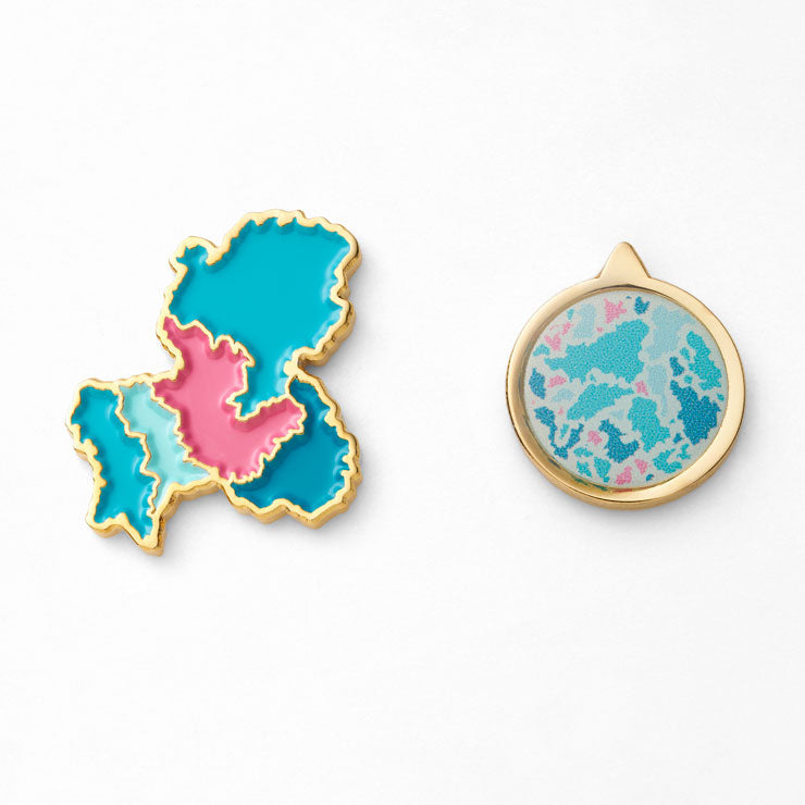 47palette カラーピンズプラス(2種)/21岐阜県｜地図グッズ｜Map Design