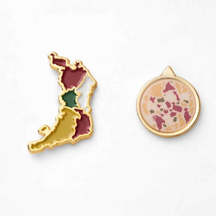 ご当地ピンバッジ ほぼ全国 【一点からバラ売り可能】 47palette カラーピンズプラス(2種)/27大阪府｜地図グッズ｜Map Design
