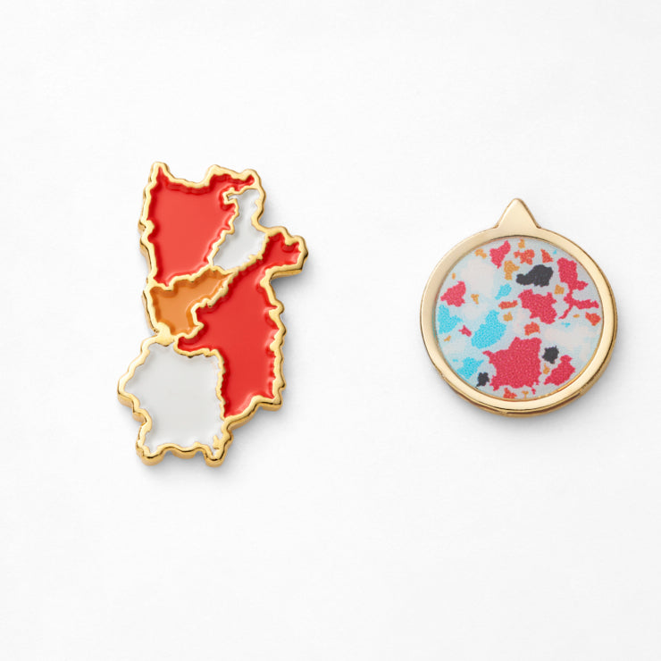 47palette カラーピンズプラス(2種)/29奈良県｜地図グッズ｜Map Design