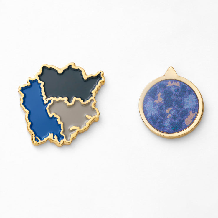 47palette カラーピンズプラス(2種)/33岡山県｜地図グッズ｜Map Design