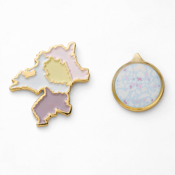 47palette カラーピンズプラス(2種)/40福岡県｜地図グッズ｜Map Design