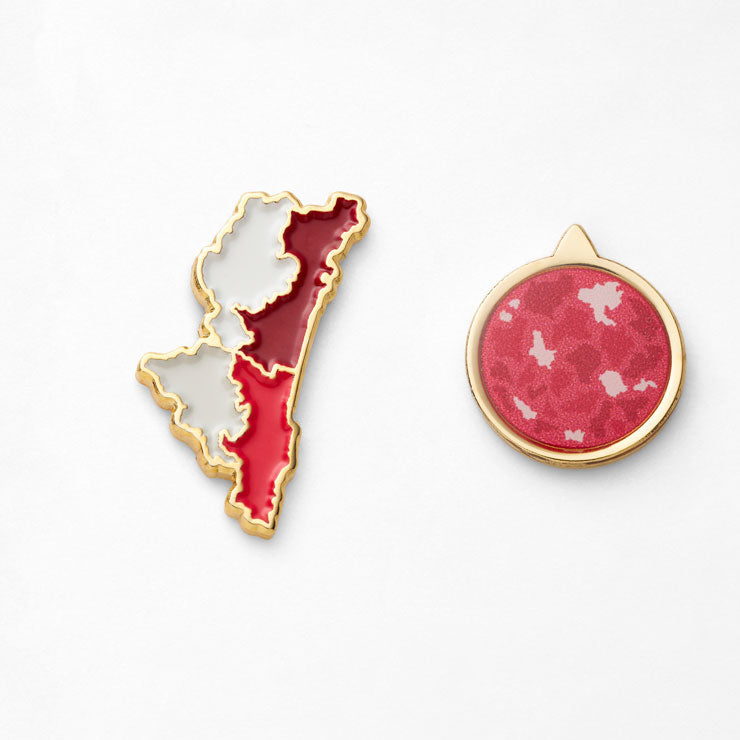 JB30　限定品　北斗星のピンバッチ 47palette カラーピンズプラス(2種)/45宮崎県｜地図グッズ｜Map Design