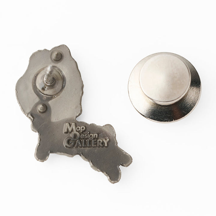 古地図ピンバッジ(2種)/日本図・聖母マリア/アジア図(1700年)