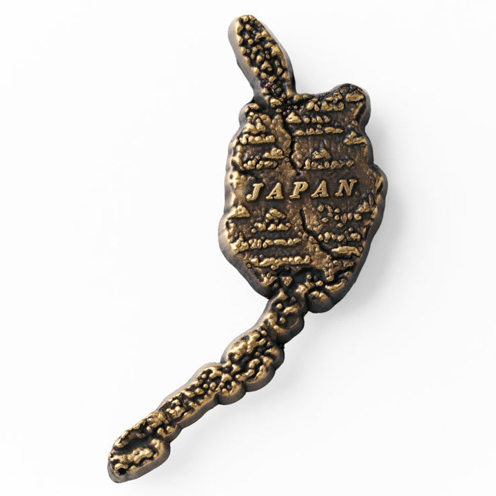 古地図ピンバッジ(2種)/日本図・人魚/東インド図(1570年)