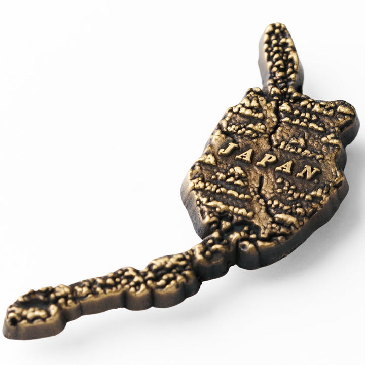 古地図ピンバッジ(2種)/日本図・人魚/東インド図(1570年)