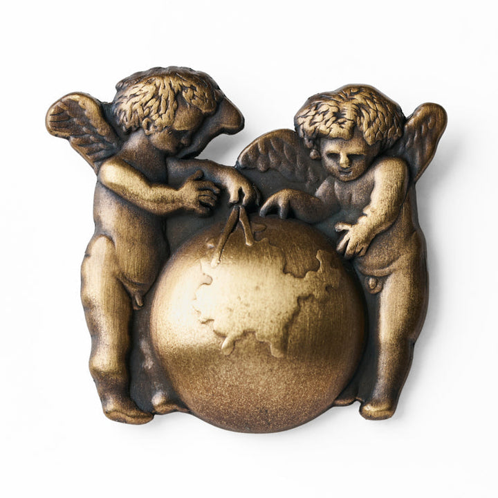 古地図ピンバッジ/天使/東インド図(1643~1650年)