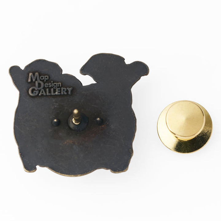 古地図ピンバッジ/天使/東インド図(1643~1650年)