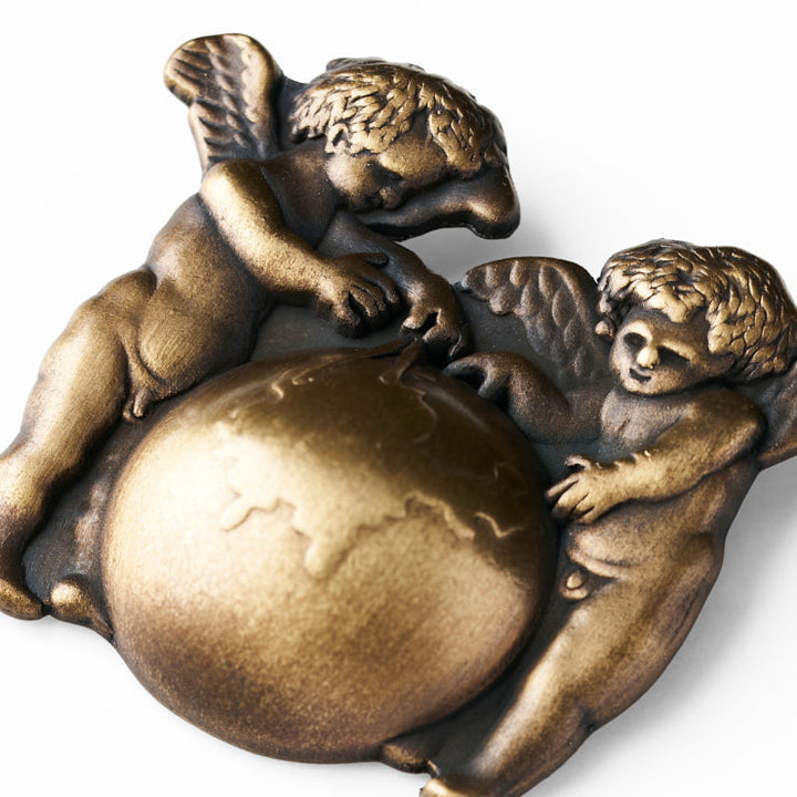 古地図ピンバッジ/天使/東インド図(1643~1650年)