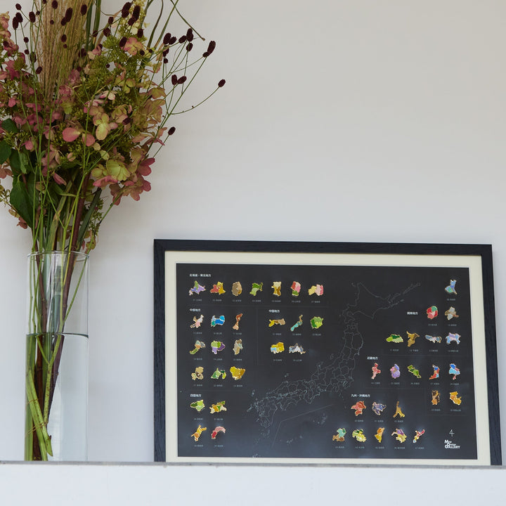 47palette カラーピンズ 全国セット 日本列島(フレーム入)