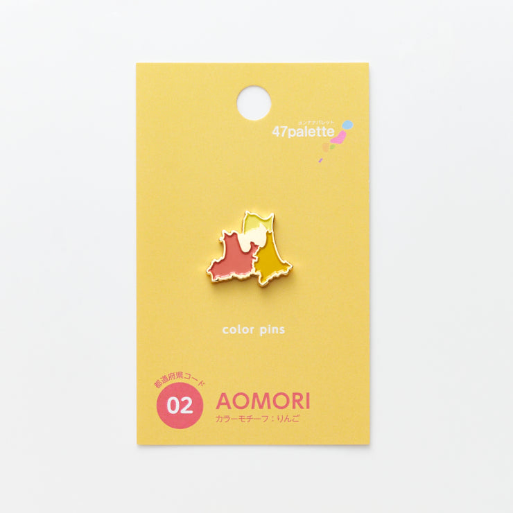 売上実績NO.1 街まち GALLERYオンラインストア｜ゼンリン Design カラーピンズ/02青森県｜地図グッズ｜Map 47palette その他